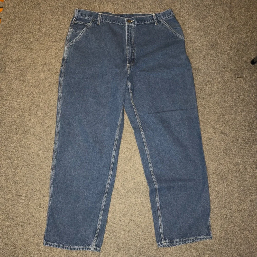 Carhartt Mens Loose Fit Carpenter Jeans Denim Dark Wash B13 DST 41x32